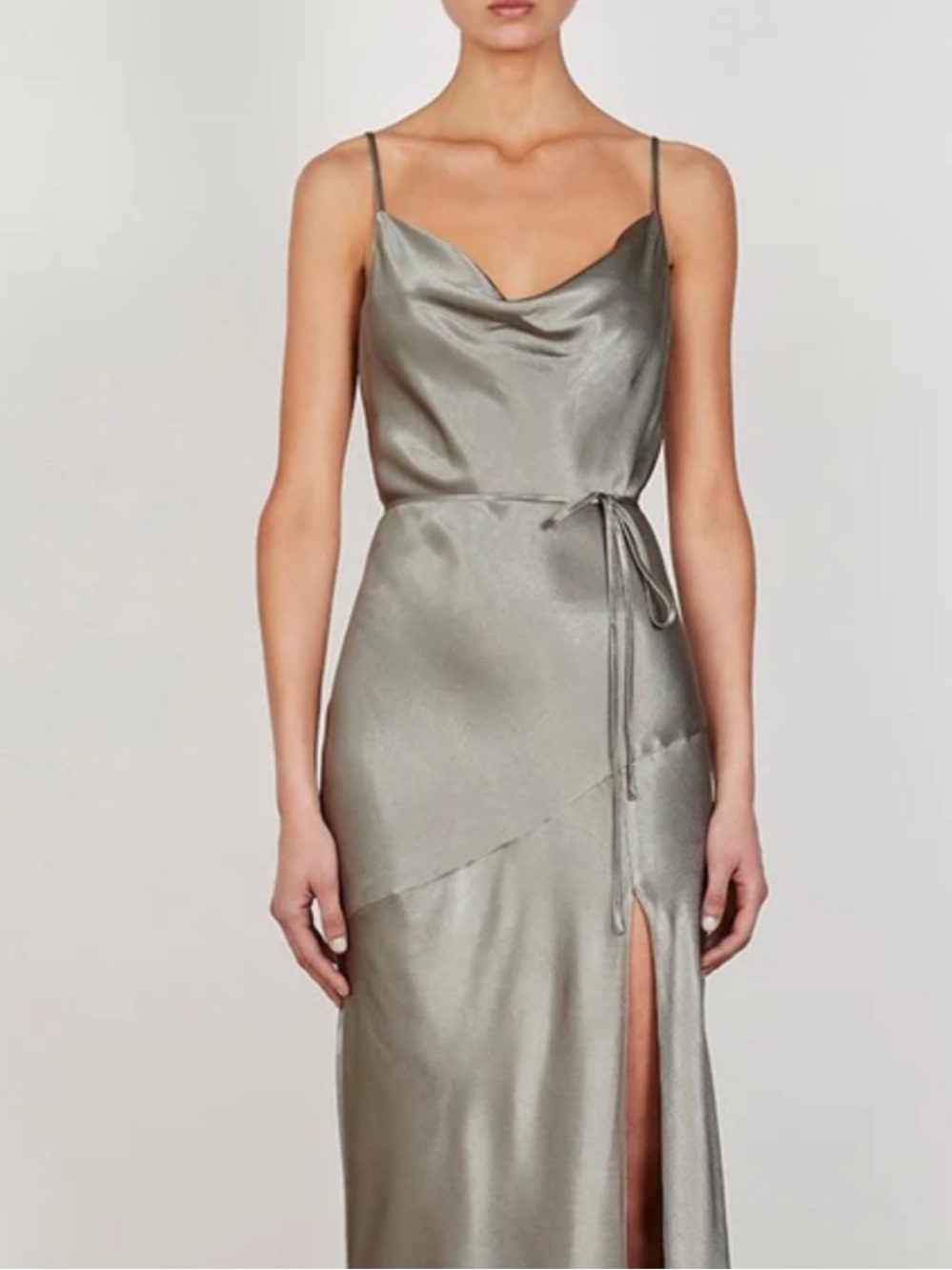 Shona Joy La Lune Bias Cut Cowl Maxi Dress - Sage
